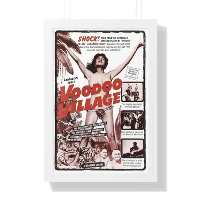 VOODOO VILLAGE 1958 - Framed Movie Poster 16″ x 24″ White - The Sticker Space