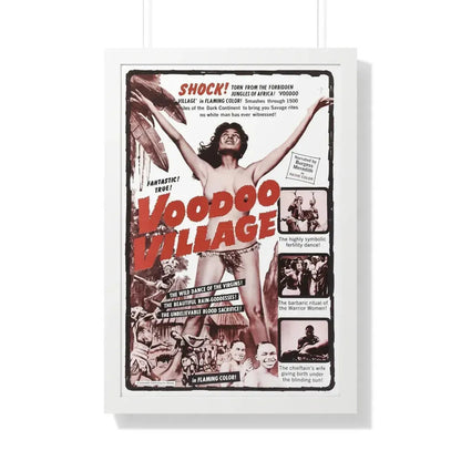 VOODOO VILLAGE 1958 - Framed Movie Poster 20" x 30" White - The Sticker Space