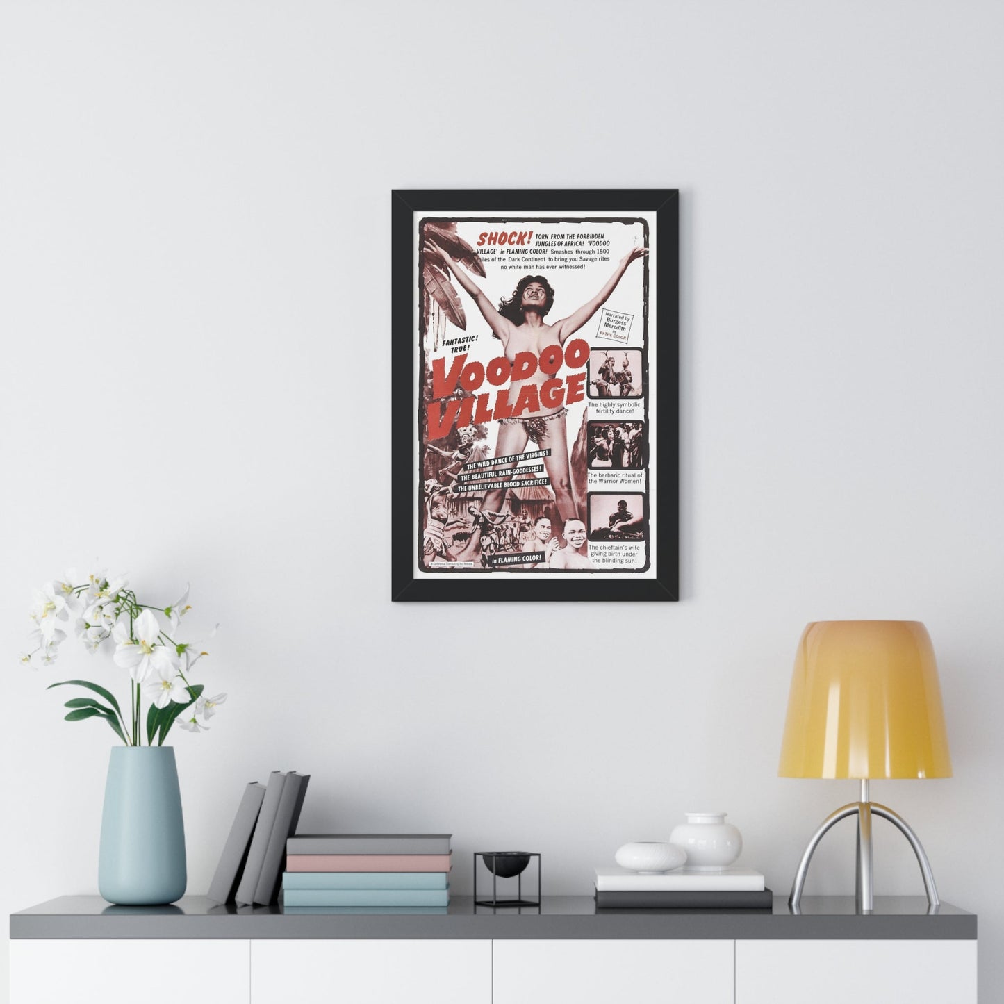 VOODOO VILLAGE 1958 - Framed Movie Poster-The Sticker Space