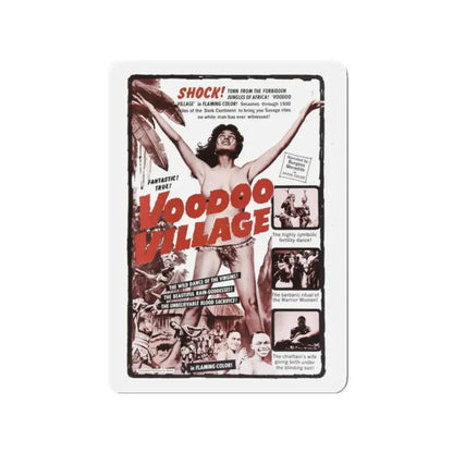 VOODOO VILLAGE 1958 Movie Poster - Refrigerator Magnet 2 Inch Die-Cut - The Sticker Space