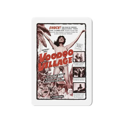 VOODOO VILLAGE 1958 Movie Poster - Refrigerator Magnet 4 Inch Die-Cut - The Sticker Space