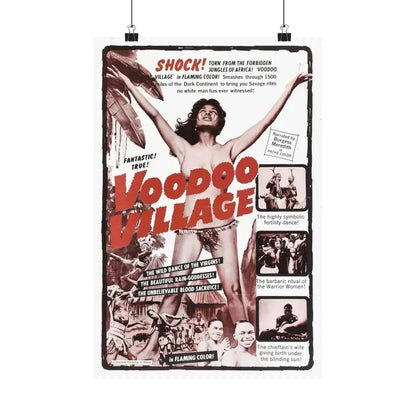 VOODOO VILLAGE 1958 - Paper Movie Poster 12″ x 18″ Matte - The Sticker Space