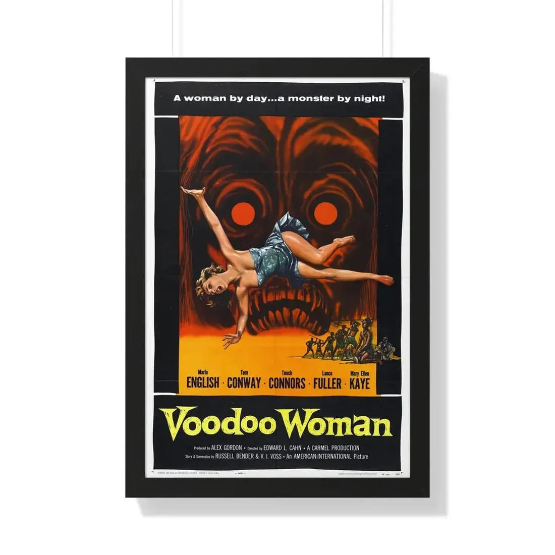 VOODOO WOMAN 1957 - Framed Movie Poster 20" x 30" Black - The Sticker Space