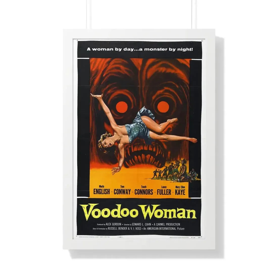 VOODOO WOMAN 1957 - Framed Movie Poster 20" x 30" White - The Sticker Space