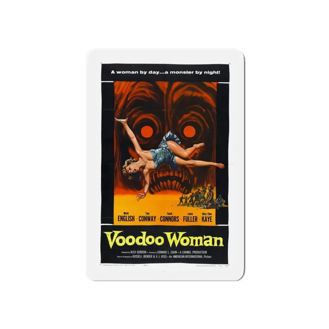 VOODOO WOMAN 1957 Movie Poster - Refrigerator Magnet 5 Inch Die-Cut - The Sticker Space