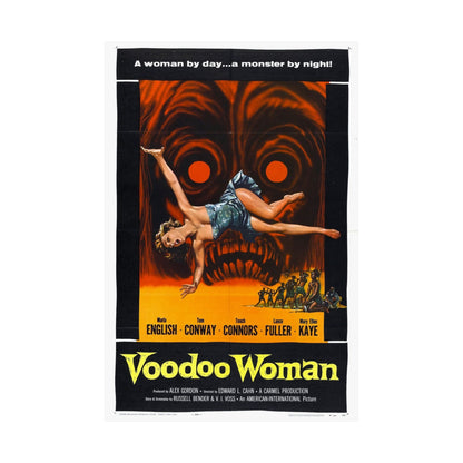 VOODOO WOMAN 1957 - Paper Movie Poster-The Sticker Space