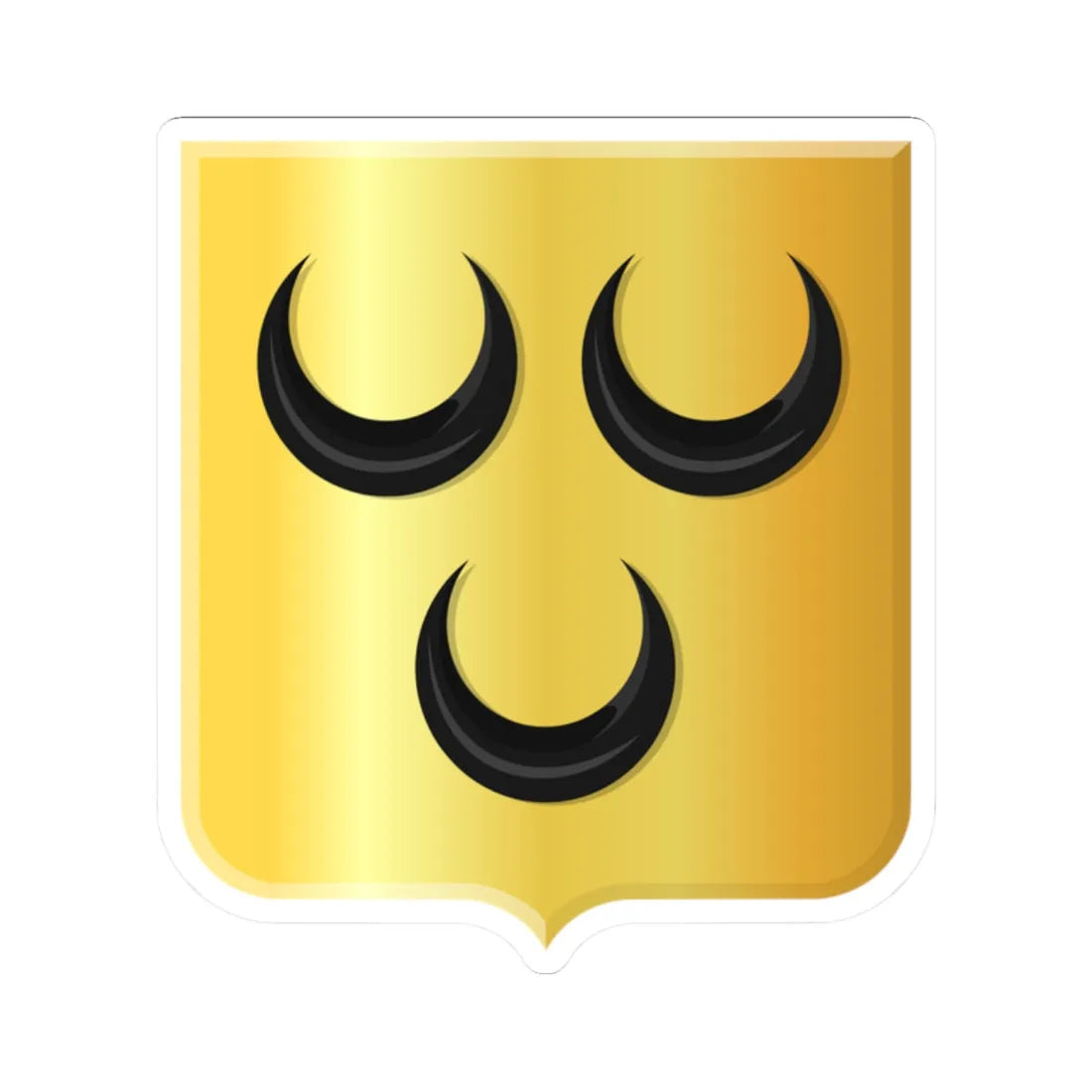 Voorschoten wapen 1817 (Netherlands) (Coat of Arms) STICKER Vinyl Kiss-Cut Decal 2 Inch White - The Sticker Space