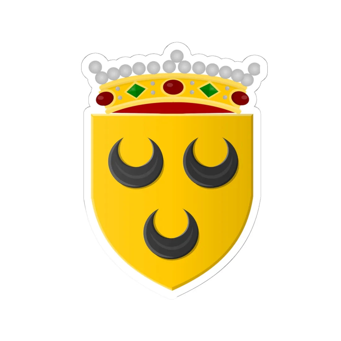 Voorschoten wapen (Netherlands) (Coat of Arms) STICKER Vinyl Kiss-Cut Decal 6 Inch White - The Sticker Space