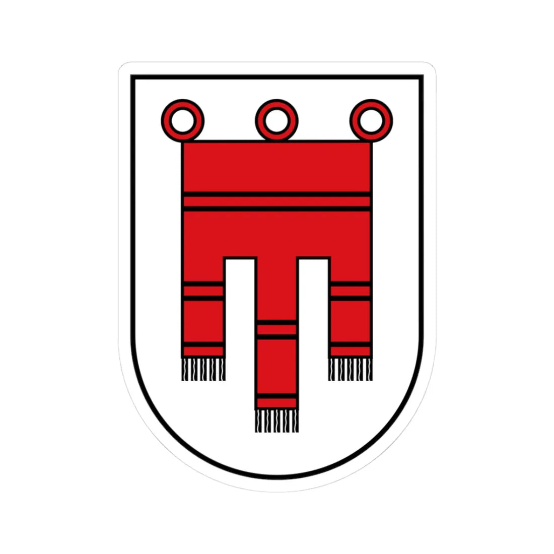 Vorarlberg CoA (Austria) (Coat of Arms) STICKER Vinyl Kiss-Cut Decal 3 Inch White - The Sticker Space