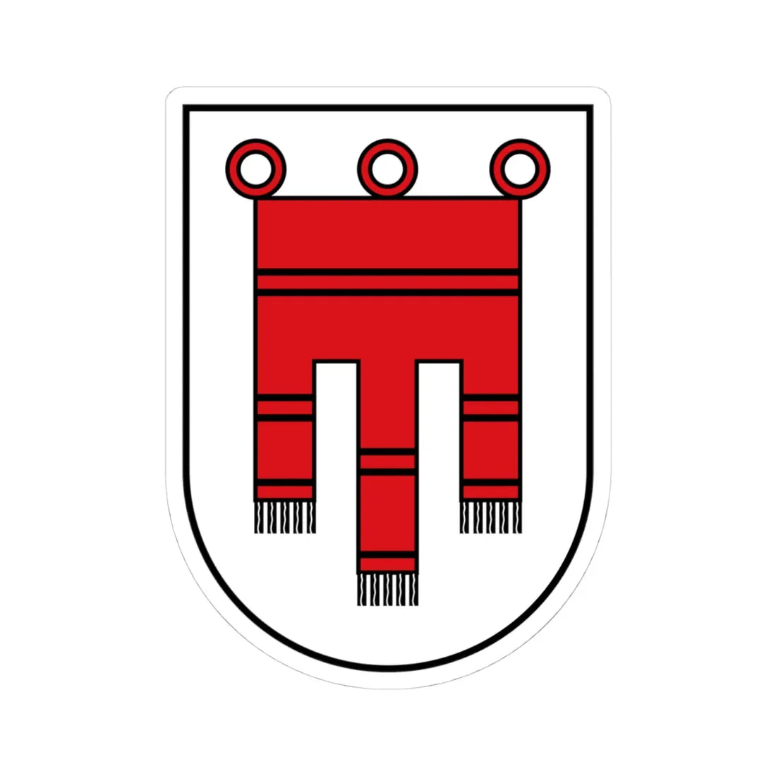 Vorarlberg CoA (Austria) (Coat of Arms) STICKER Vinyl Kiss-Cut Decal 4 Inch White - The Sticker Space