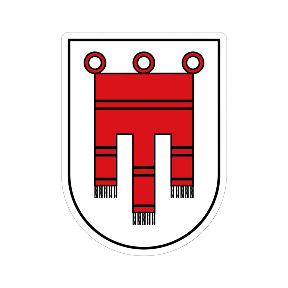 Vorarlberg CoA (Austria) (Coat of Arms) STICKER Vinyl Kiss-Cut Decal 6 Inch White - The Sticker Space