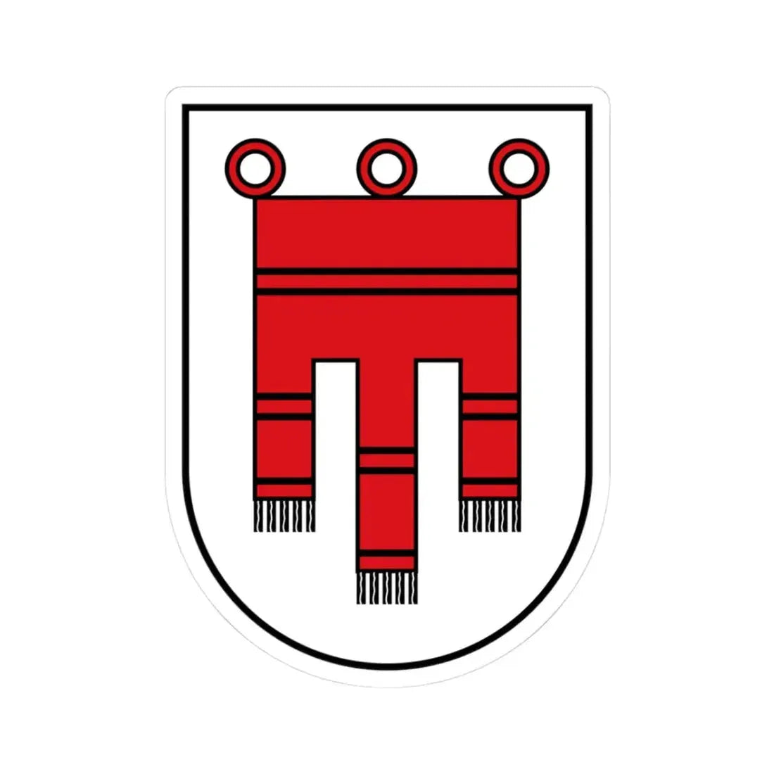 Vorarlberg CoA (Austria) STICKER Vinyl Kiss-Cut Decal 3 Inch White - The Sticker Space