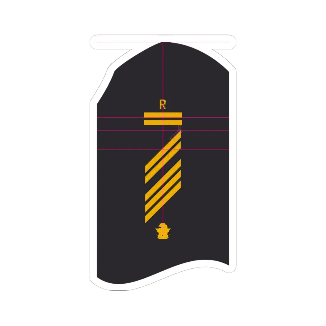 Vorlage Ärmelabzeichen Hemd blau für Marine (Military Rank) STICKER Vinyl Kiss-Cut Decal 4 Inch White - The Sticker Space