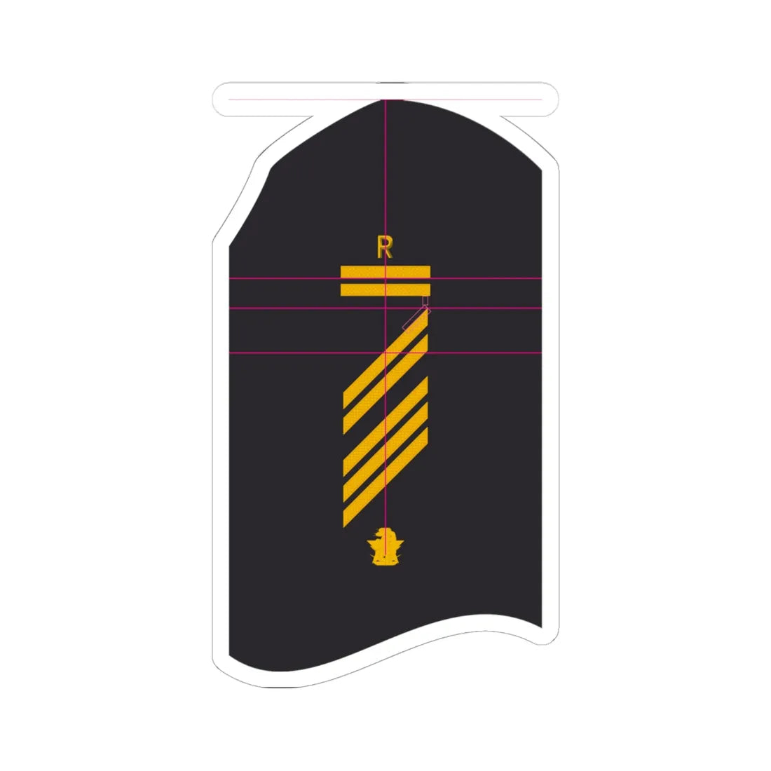 Vorlage Ärmelabzeichen Hemd blau für Marine (Military Rank) STICKER Vinyl Kiss-Cut Decal 6 Inch White - The Sticker Space