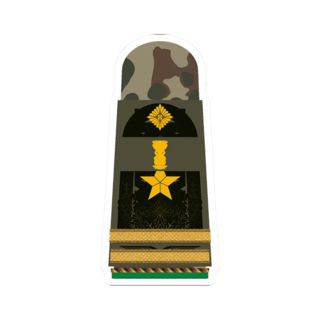 Vorlage TL 8455 0009 Dienstgradabzeichen Aufschiebeschlaufen gewebt für Kampfbekleidung (Military Rank) STICKER Vinyl Kiss-Cut Decal 2 Inch White - The Sticker Space