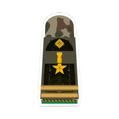 Vorlage TL 8455 0009 Dienstgradabzeichen Aufschiebeschlaufen gewebt für Kampfbekleidung (Military Rank) STICKER Vinyl Kiss-Cut Decal 4 Inch White - The Sticker Space