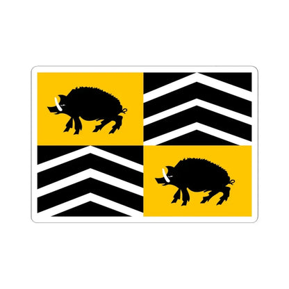 Vorselaar vlag (Belgium) STICKER Vinyl Kiss-Cut Decal 6 Inch White - The Sticker Space