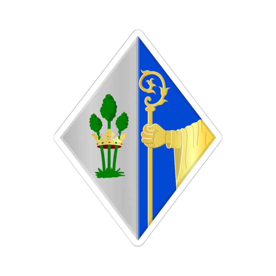 Vorst-Forest wapen (Belgium) (Coat of Arms) STICKER Vinyl Kiss-Cut Decal 6 Inch White - The Sticker Space