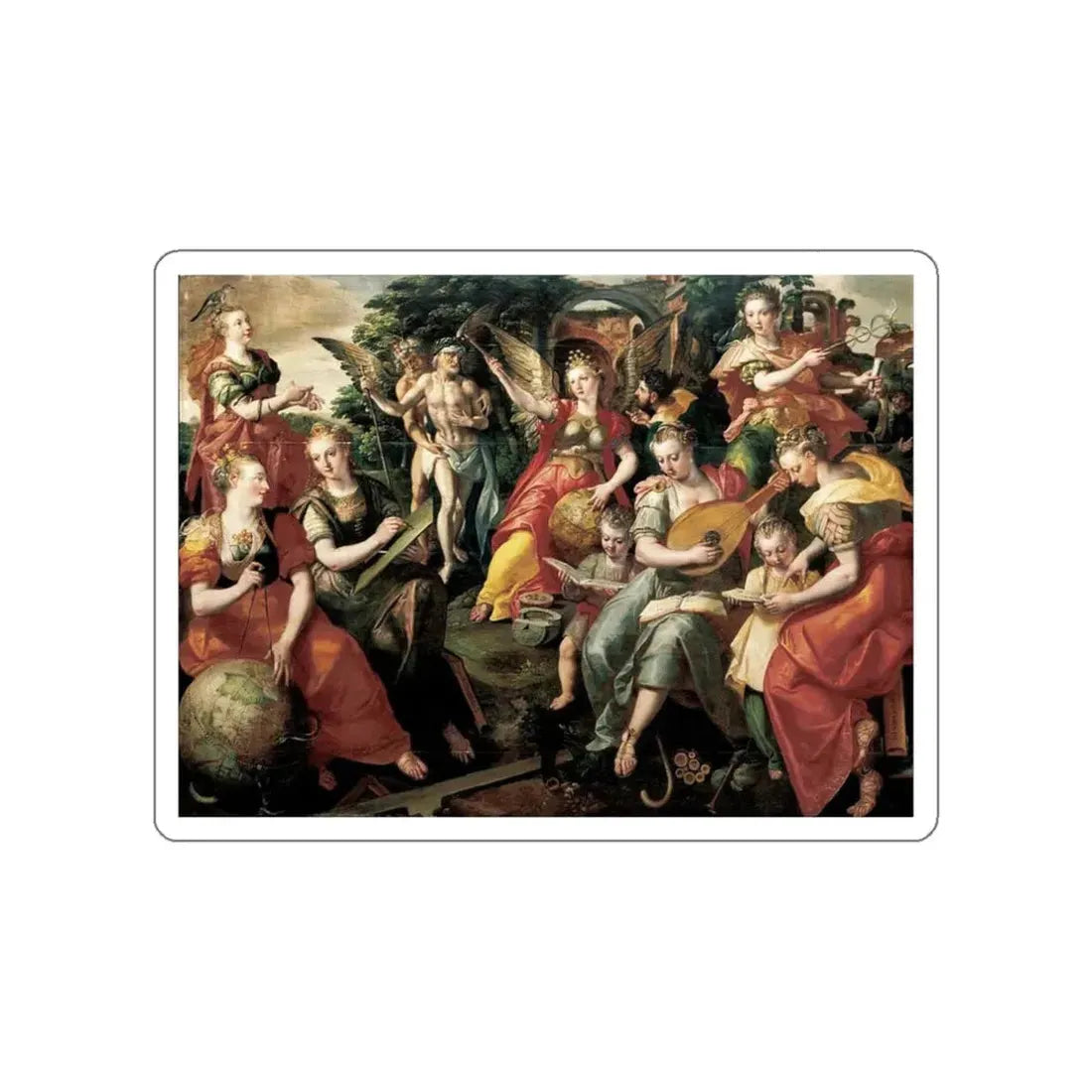VOS, Marten de - Allegory of the Seven Liberal Arts (Artwork) STICKER Vinyl Die-Cut Decal White Die-Cut 3 Inch - The Sticker Space