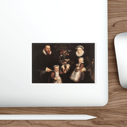 VOS, Marten de - Portrait of Antonius Anselmus, His Wife and Their Children (Artwork) STICKER Vinyl Die-Cut Decal-The Sticker Space