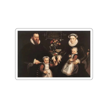 VOS, Marten de - Portrait of Antonius Anselmus, His Wife and Their Children (Artwork) STICKER Vinyl Die-Cut Decal White Die-Cut 2 Inch - The Sticker Space
