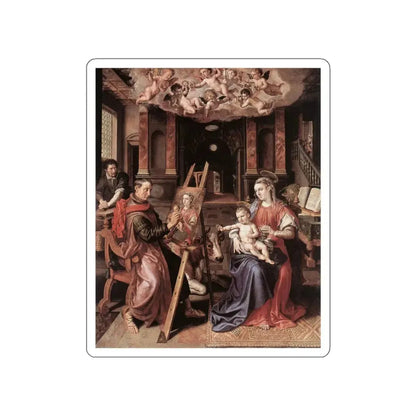 VOS, Marten de - St Luke Painting the Virgin Mary (Artwork) STICKER Vinyl Die-Cut Decal White Die-Cut 4 Inch - The Sticker Space