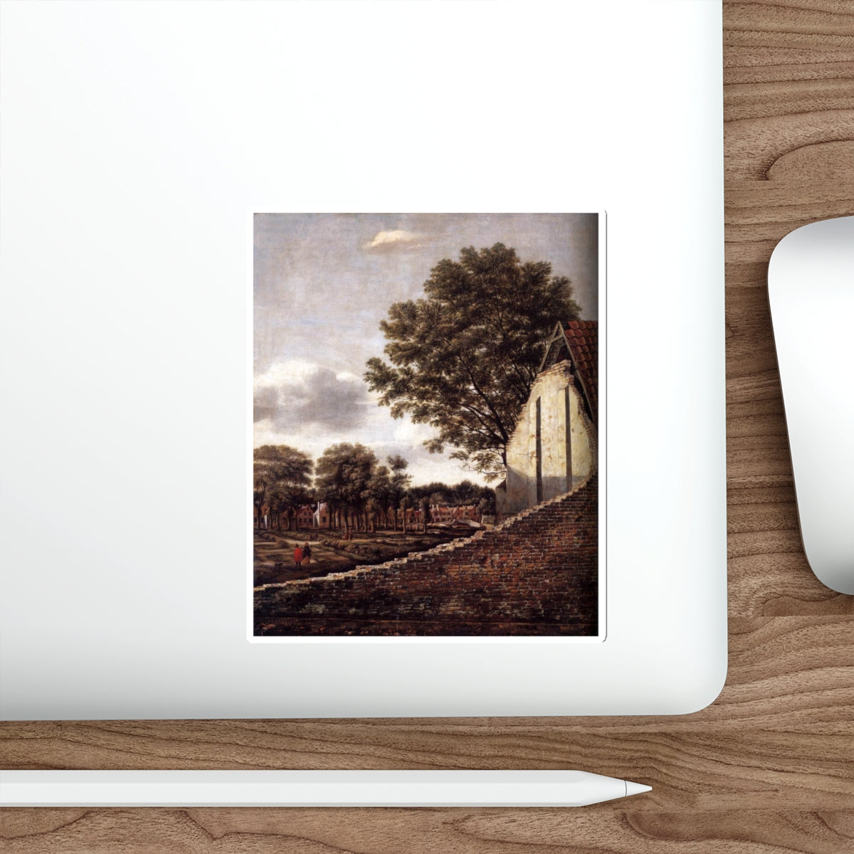 VOSMAER, Daniel - View of a Dutch Town (Artwork) STICKER Vinyl Die-Cut Decal-The Sticker Space