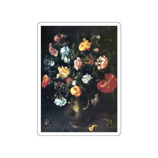 VOSMAER, Jacob Woutersz - A Vase with Flowers (Artwork) STICKER Vinyl Die-Cut Decal White Die-Cut 2 Inch - The Sticker Space