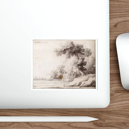 VOSMAER, Jacob Woutersz - Landscape with a Tall Tree on the Right (Artwork) STICKER Vinyl Die-Cut Decal-The Sticker Space