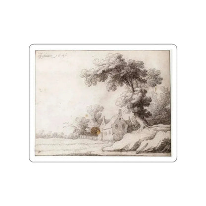 VOSMAER, Jacob Woutersz - Landscape with a Tall Tree on the Right (Artwork) STICKER Vinyl Die-Cut Decal - The Sticker Space