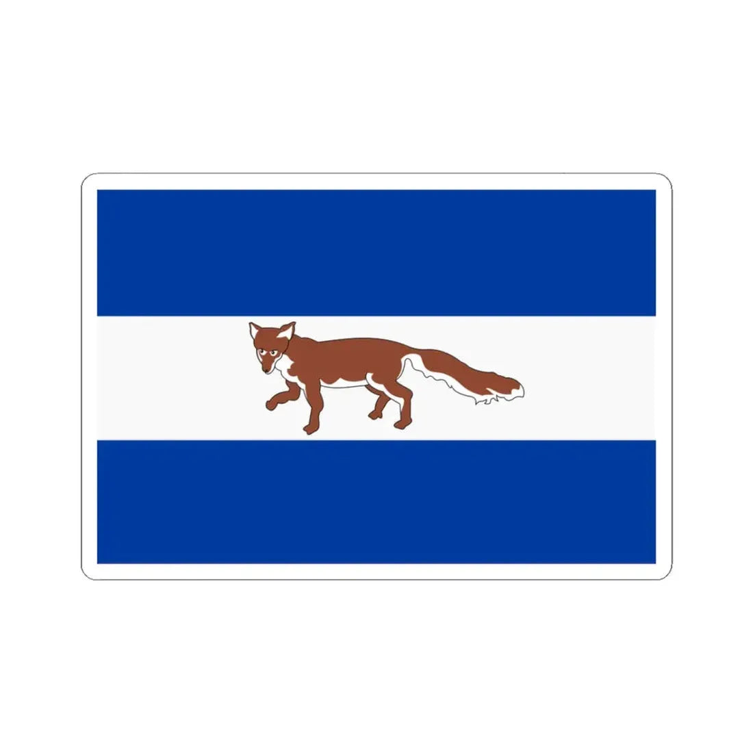 Vosselaar vlag (Belgium) STICKER Vinyl Kiss-Cut Decal 3 Inch White - The Sticker Space