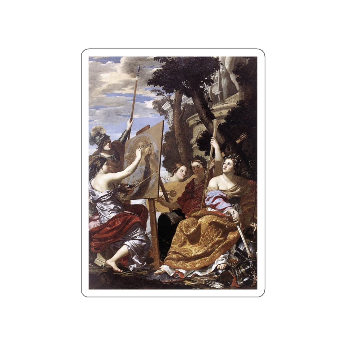 VOUET, Simon - Allegory of Peace (Artwork) STICKER Vinyl Die-Cut Decal-White-The Sticker Space