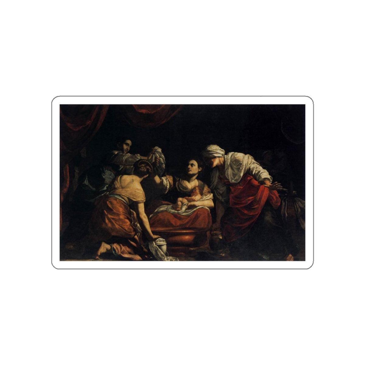 VOUET, Simon - Birth of the Virgin (Artwork) STICKER Vinyl Die-Cut Decal-White-The Sticker Space