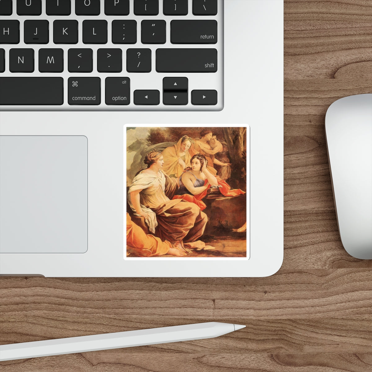 VOUET, Simon - Parnassus or Apollo and the Muses (detail)2 (Artwork) STICKER Vinyl Die-Cut Decal-The Sticker Space