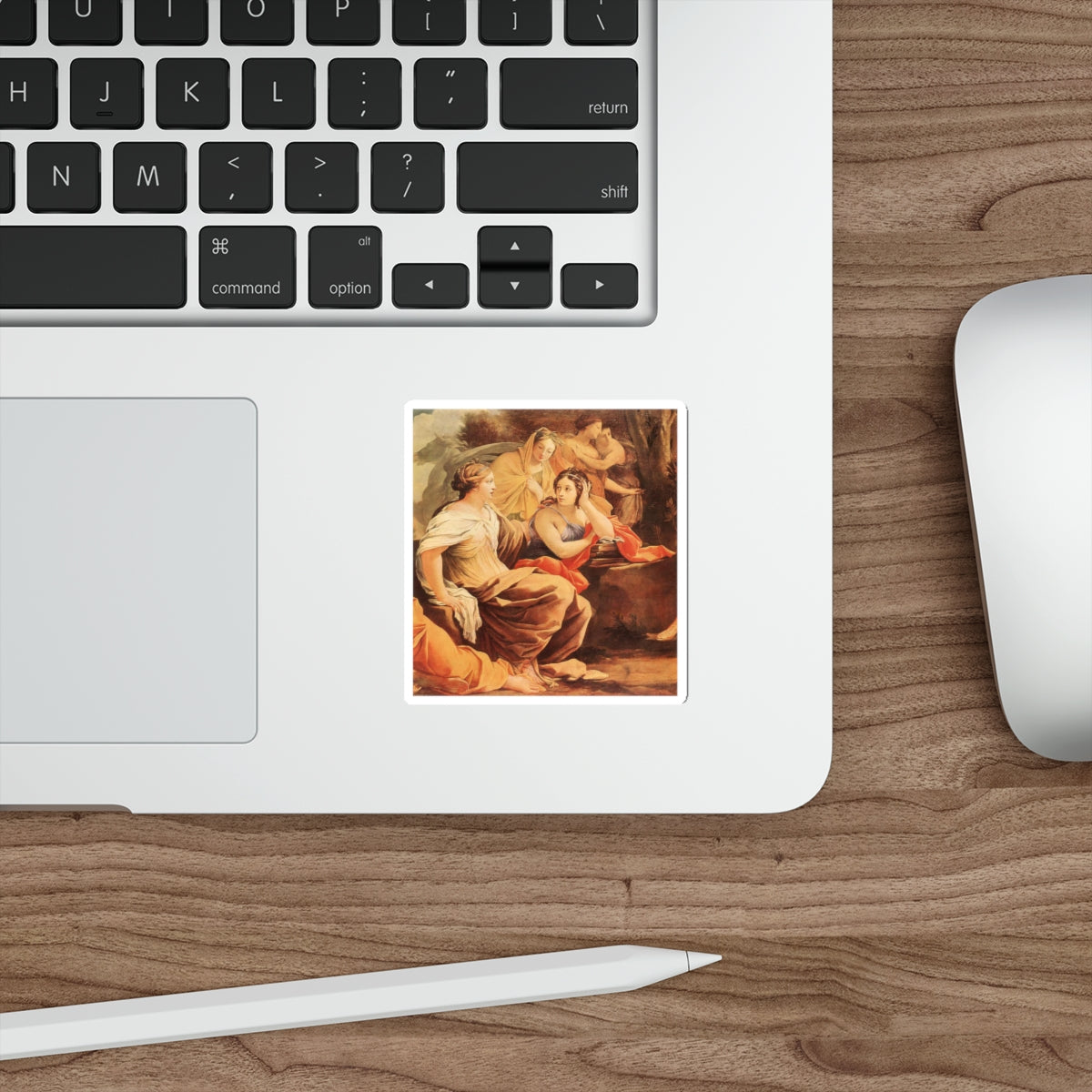 VOUET, Simon - Parnassus or Apollo and the Muses (detail)2 (Artwork) STICKER Vinyl Die-Cut Decal-The Sticker Space