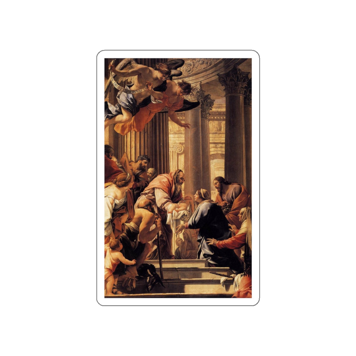 VOUET, Simon - Presentation in the Temple (Artwork) STICKER Vinyl Die-Cut Decal-White-The Sticker Space