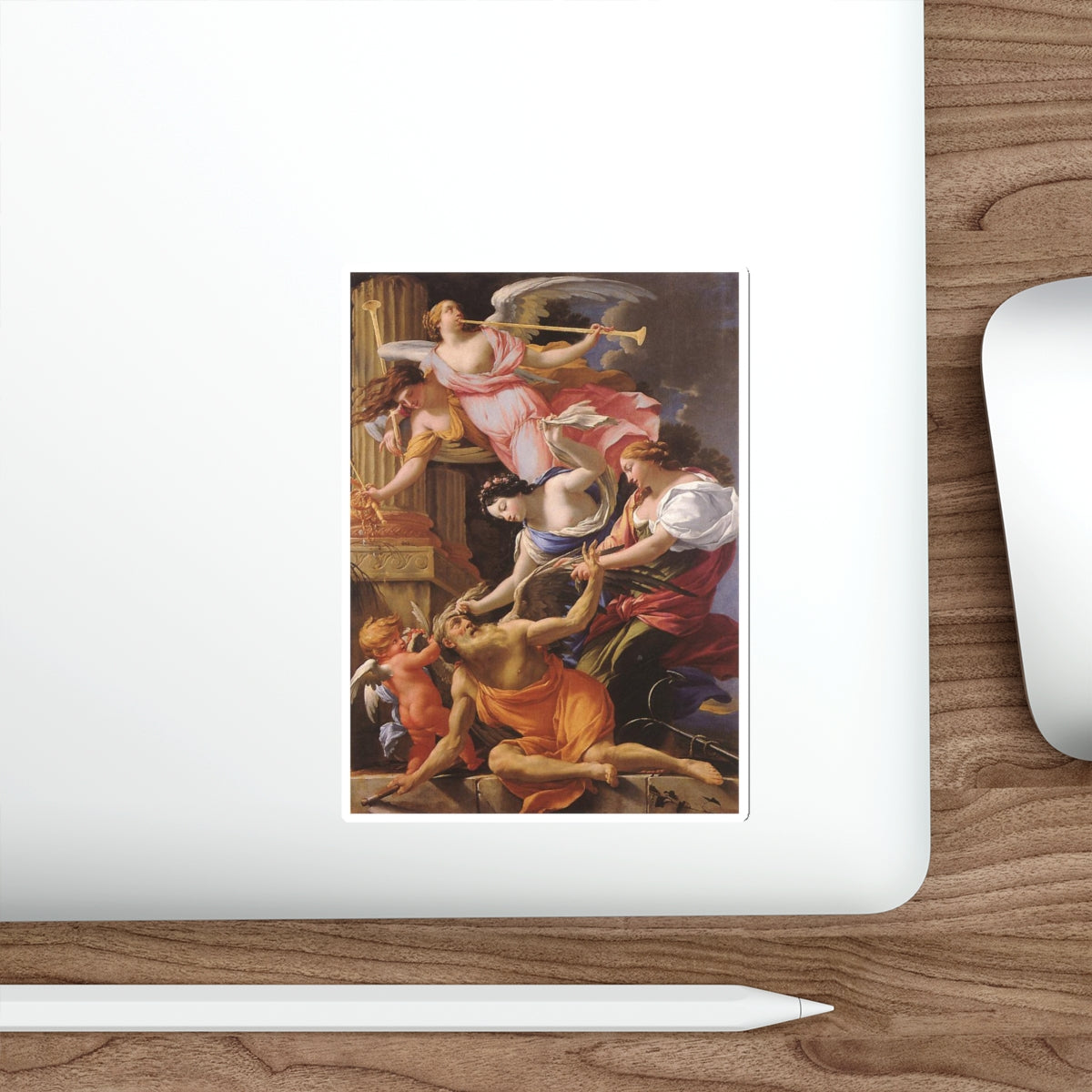 VOUET, Simon - Saturn, Conquered by Amor, Venus and Hope (Artwork) STICKER Vinyl Die-Cut Decal-The Sticker Space