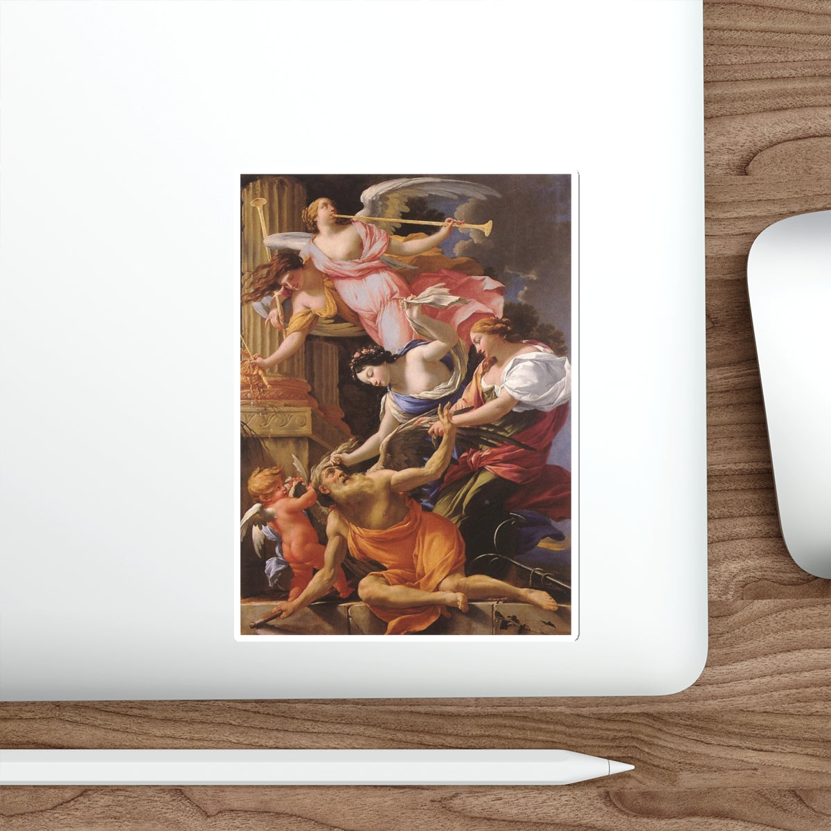 VOUET, Simon - Saturn, Conquered by Amor, Venus and Hope (Artwork) STICKER Vinyl Die-Cut Decal-The Sticker Space