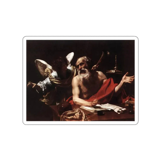 VOUET, Simon - St Jerome and the Angel (Artwork) STICKER Vinyl Die-Cut Decal White Die-Cut 2 Inch - The Sticker Space