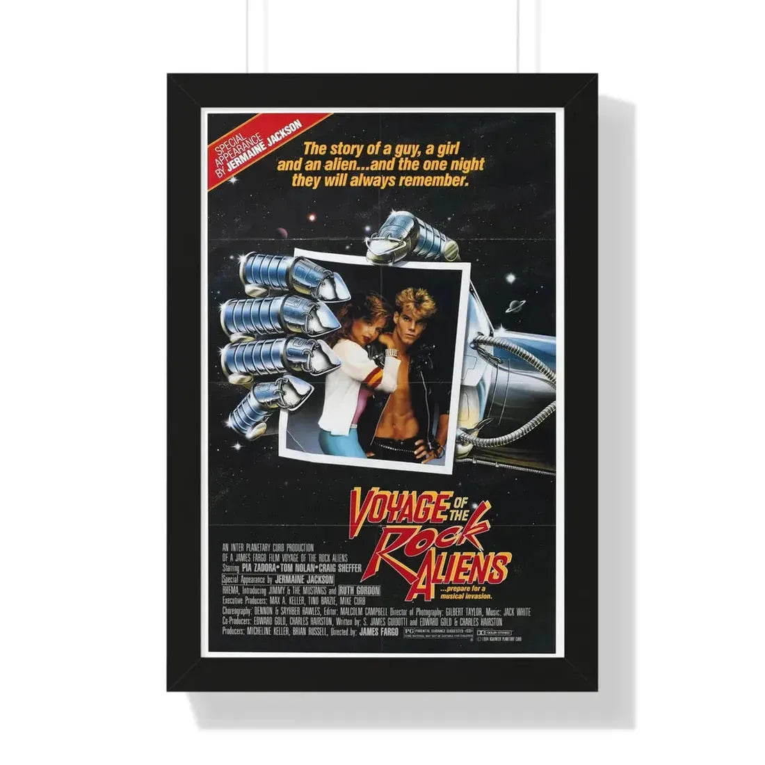 VOYAGE OF THE ROCK ALIENS 1984 - Framed Movie Poster 16″ x 24″ Black - The Sticker Space