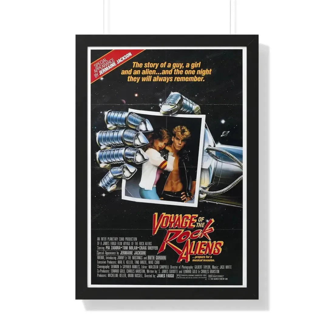 VOYAGE OF THE ROCK ALIENS 1984 - Framed Movie Poster 20" x 30" Black - The Sticker Space