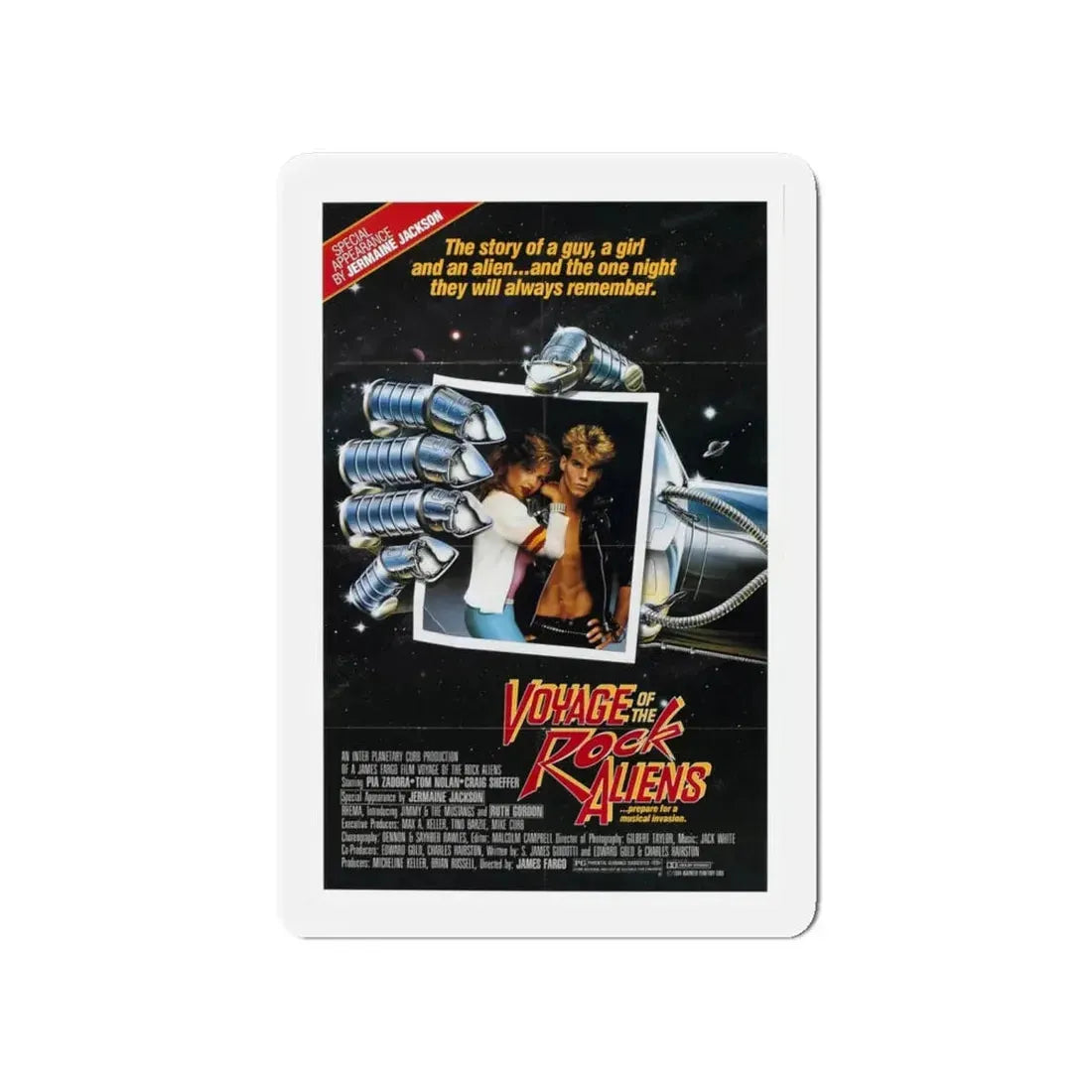 VOYAGE OF THE ROCK ALIENS 1984 Movie Poster - Refrigerator Magnet 4 Inch Die-Cut - The Sticker Space