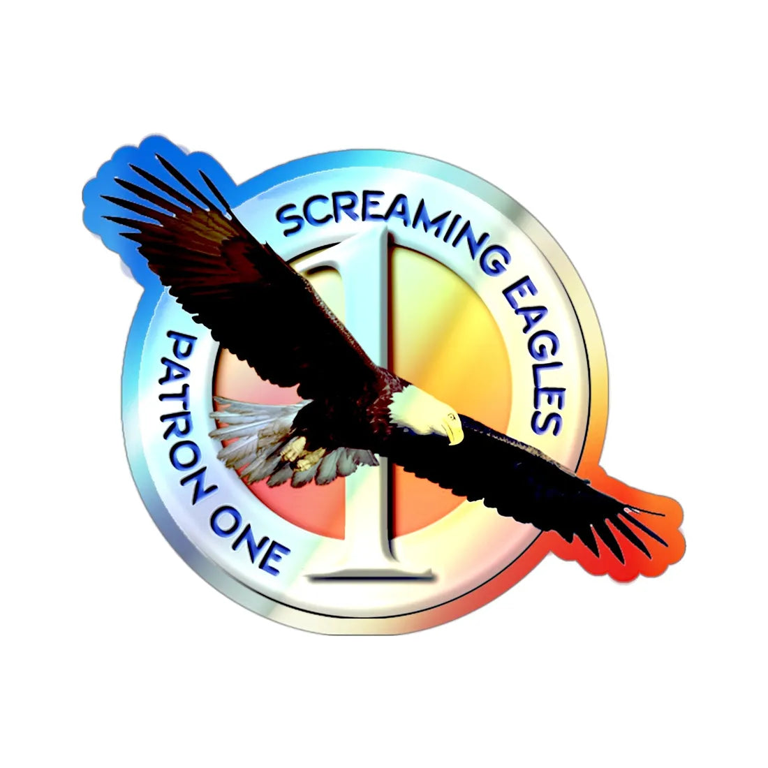 VP 1 Screaming Eagles (U.S. Navy) Holographic STICKER Die-Cut Vinyl Decal 3 Inch Holographic - The Sticker Space
