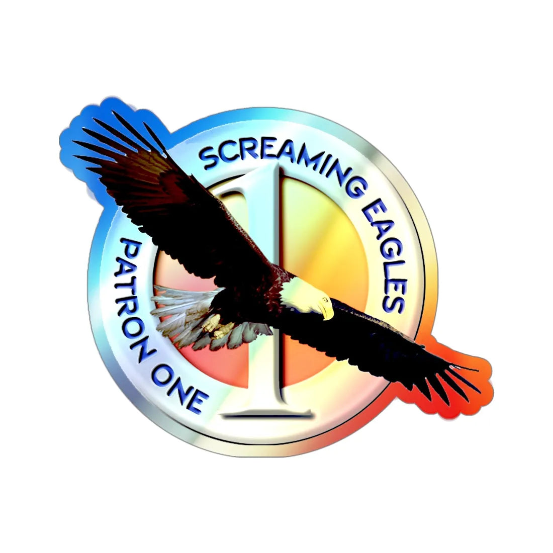 VP 1 Screaming Eagles (U.S. Navy) Holographic STICKER Die-Cut Vinyl Decal 5 Inch Holographic - The Sticker Space