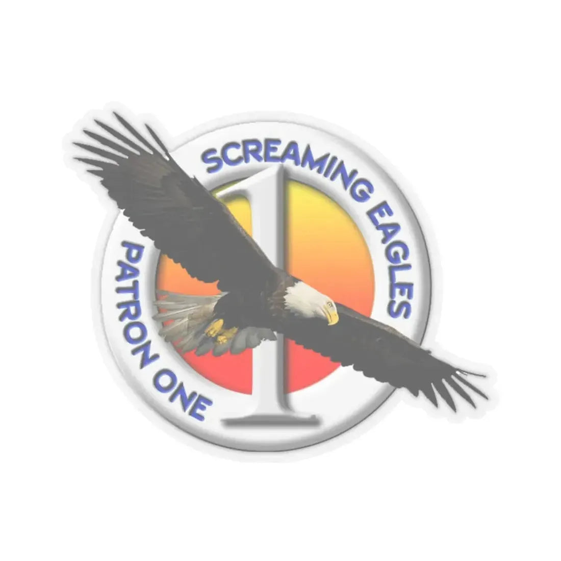 VP 1 Screaming Eagles (U.S. Navy) STICKER Vinyl Kiss-Cut Decal 4 Inch Transparent - The Sticker Space