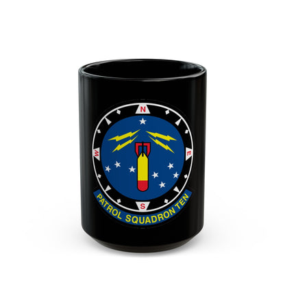 VP 10 Patrol Squadron Ten (U.S. Navy) Black Coffee Mug-15oz-The Sticker Space