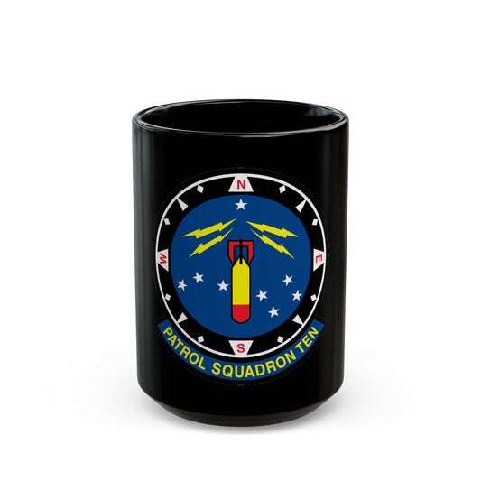 VP 10 Patrol Squadron Ten (U.S. Navy) Black Coffee Mug-15oz-The Sticker Space