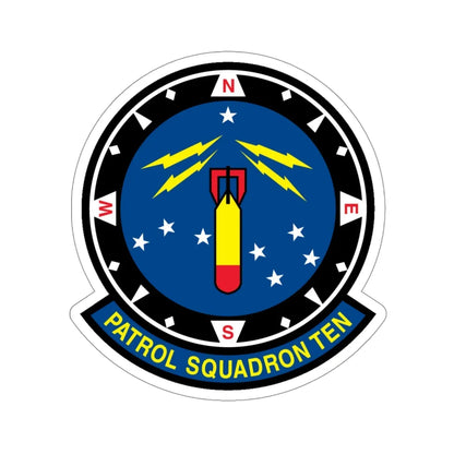 VP 10 Patrol Squadron Ten (U.S. Navy) STICKER Vinyl Die-Cut Decal 4 Inch - The Sticker Space