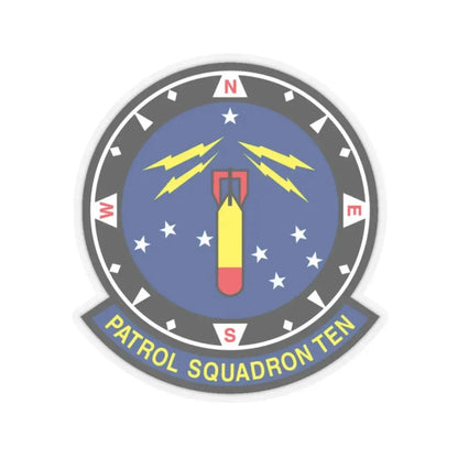 VP 10 Patrol Squadron Ten (U.S. Navy) STICKER Vinyl Kiss-Cut Decal 2 Inch Transparent - The Sticker Space
