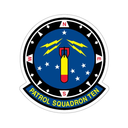 VP 10 Patrol Squadron Ten (U.S. Navy) STICKER Vinyl Kiss-Cut Decal 2 Inch White - The Sticker Space